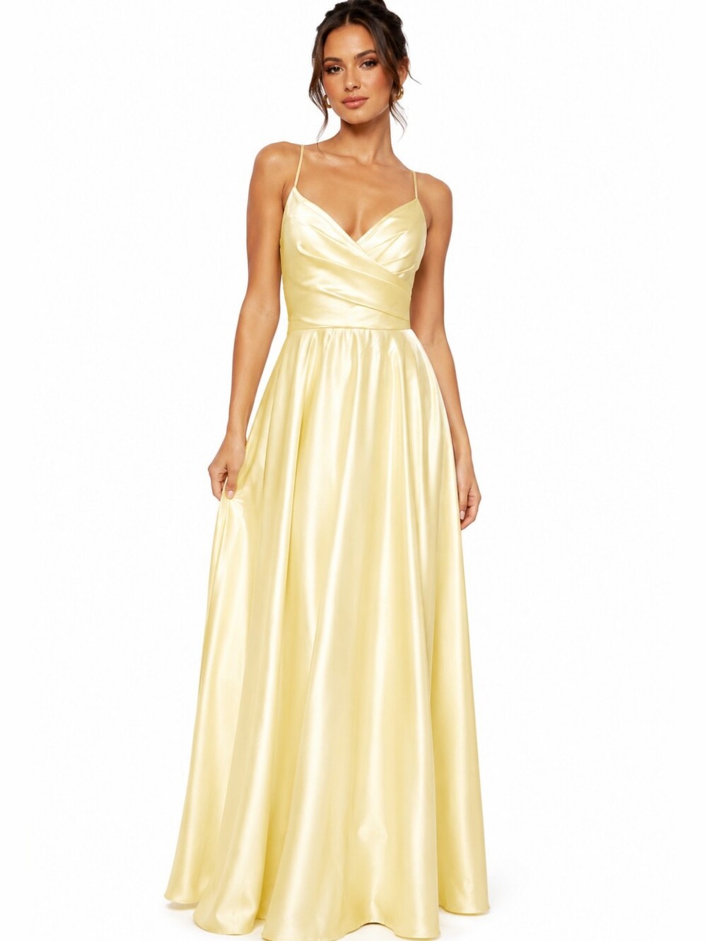 Chic Strapless Yellow Party Homecoming Formal Dress Size S